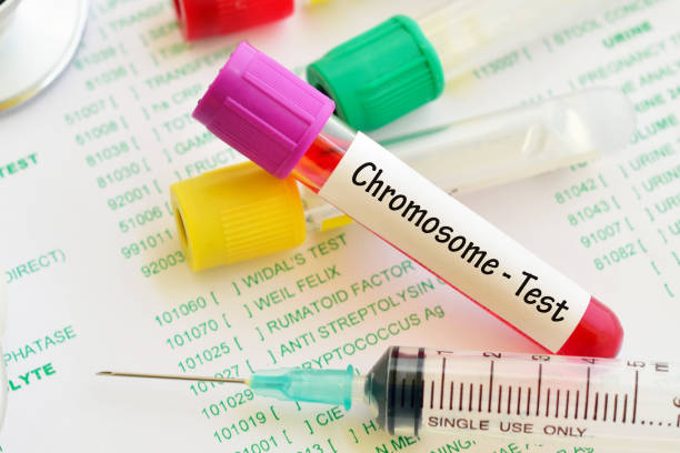 chromosom-test - laboratory equipment dna father scientific experiment stock-fotos und bilder