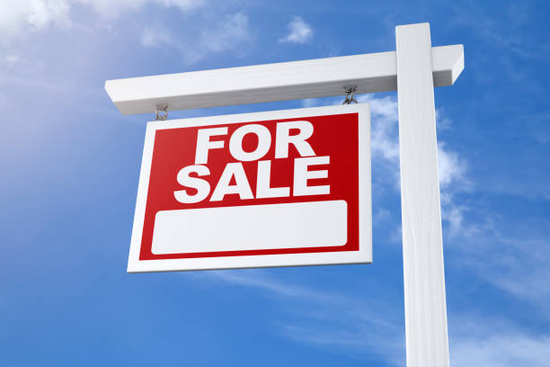 Real Estate Sign For Sale Blue Sky