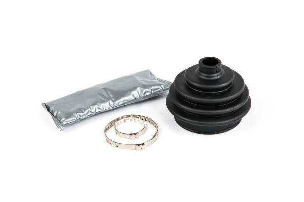 A kit consisting of anther of clamps and a grease bag for replacing anther of CV joints on a white isolated background A kit consisting of anther of clamps and a grease bag for replacing anther of CV joints on a white isolated background. Spare parts for car repair bellows stock pictures, royalty-free photos & images