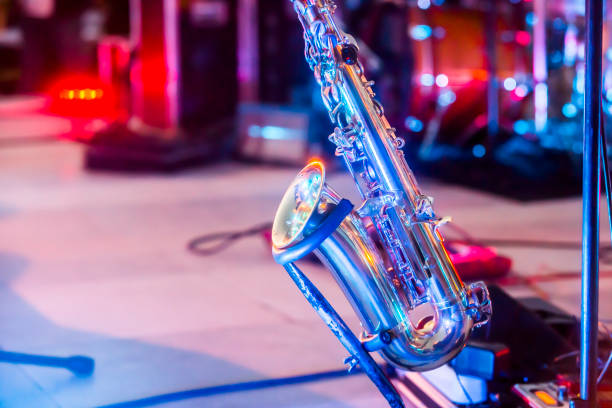 istock Saxophone Instrument on the Stage 904661498