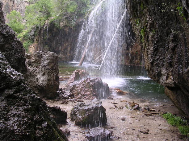 Cascata del lago sospeso - foto stock