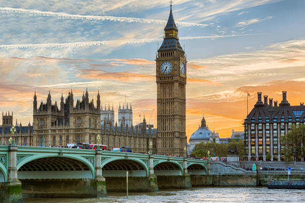 istock Westminster Bridge and Big Ben at sunset 904665686