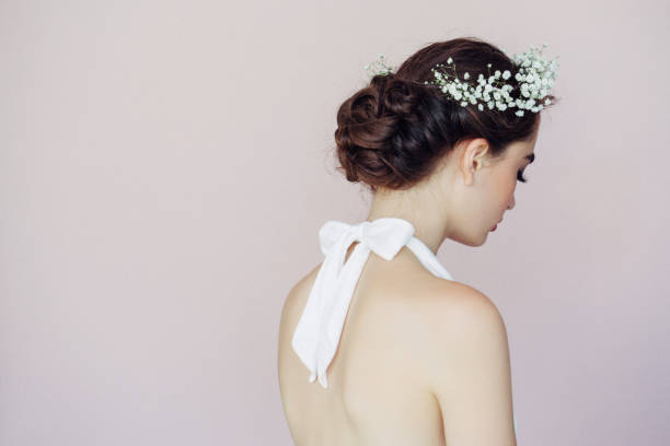 istock Beautiful woman on light background 904666246