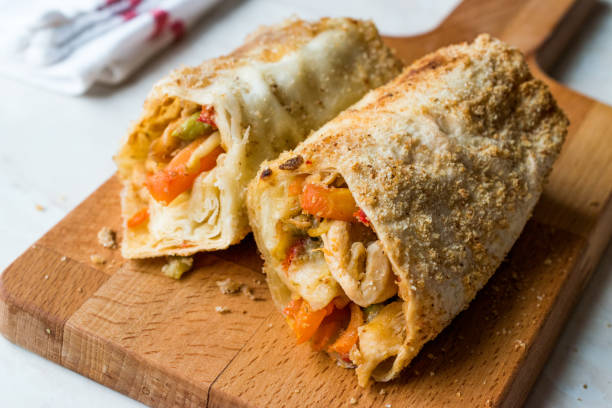istock Turkish Avci Boregi / Hunter Pastry Fried Rolls with Chicken and Vegetables 904666534