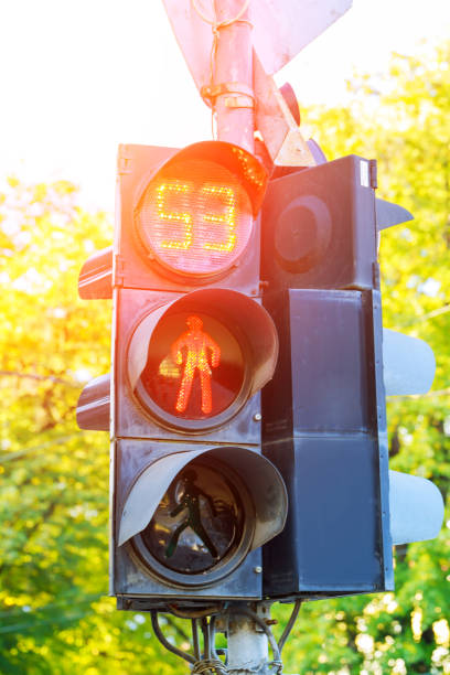 istock Traffic light with the red man sympol. 904673980