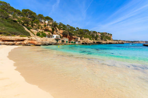 istock Beautiful sandy Cala Llombards beach on Majorca island, Spain 904680004