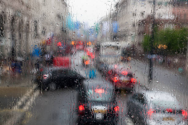 istock Traffic jam on rainy weather in London 904684276