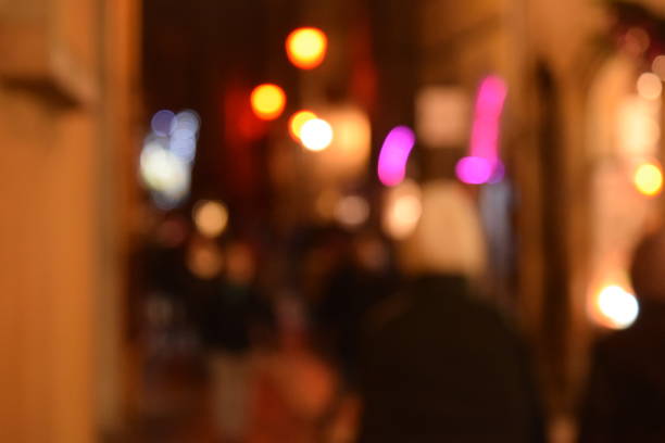 istock Crowded street at night in Lyon 904686912