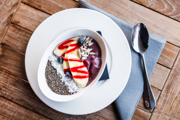 istock Blueberry, Banana and Maca Smoothie Bowl 904687074