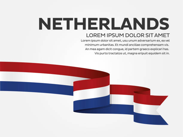 фон флага нидерландов - netherlands symbol flag button stock illustrations