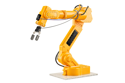 Robotic Arm, 3D rendering isolated on white background