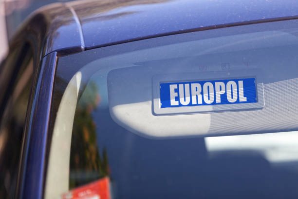 istock Europol - Car sun visor sign 904704168