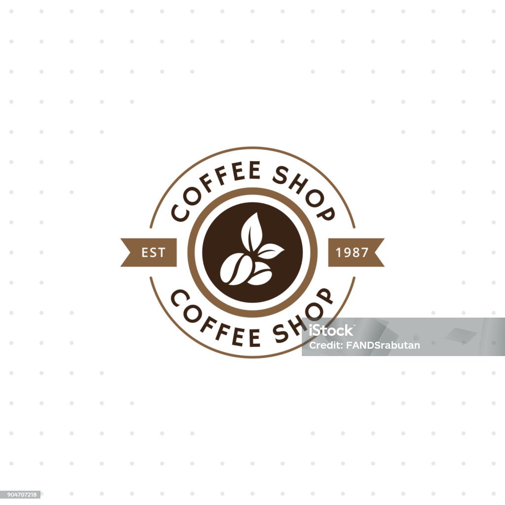 Vintage vector coffee emblem and label Vintage vector coffee emblem and label. Coffee illustration template. Caffeine icontype. Retro vintage insignia. Retro coffee badge. Vector illustration Logo stock vector