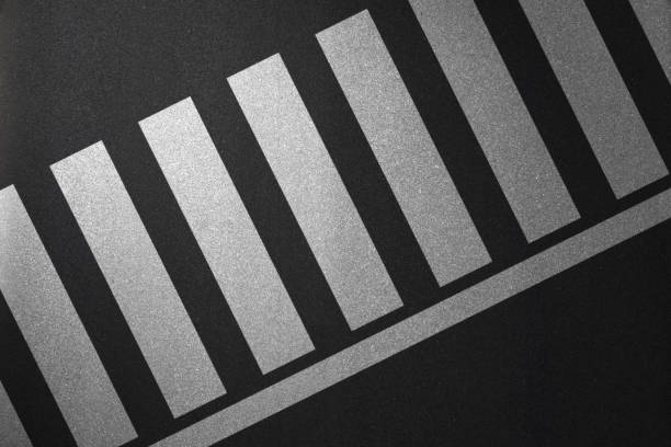 Crosswalk, asphalt road top view.