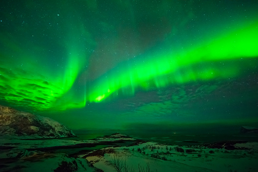 Colorful northern lights