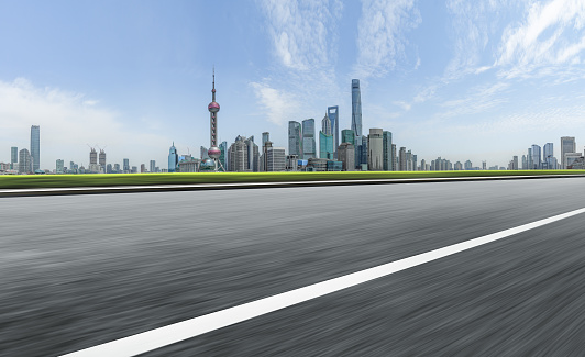 Shanghai, Road, Street, Urban Skyline, Asia