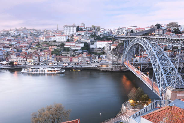 istock Dom luis bridge and Douro river, Portugal. 904760588