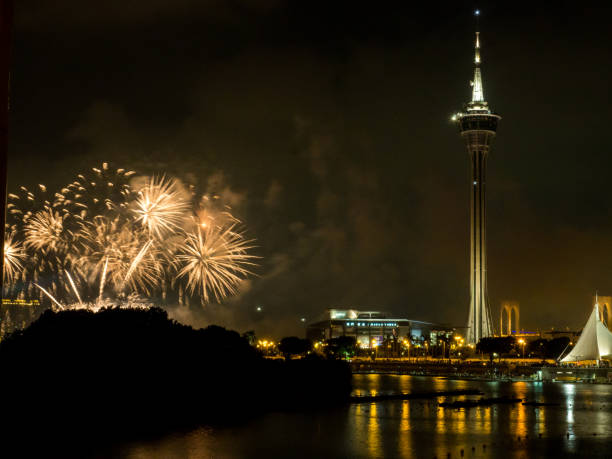istock Macau Firework celebration at night in Macau ,24 September 2016 904763372