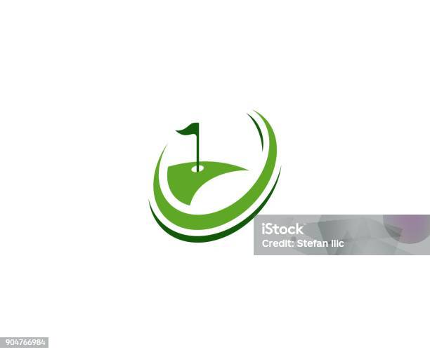 Golf Icon Stock Illustration - Download Image Now - Golf, Logo, Golf Ball
