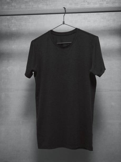 istock Black t-shirts, Black and white photo 904773468