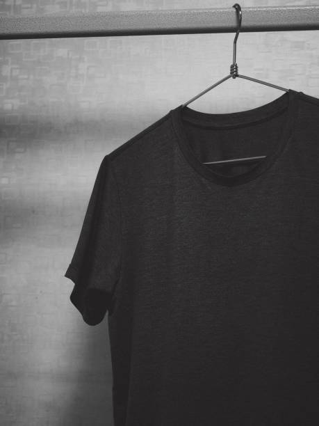istock Black t-shirts, Black and white photo 904773476