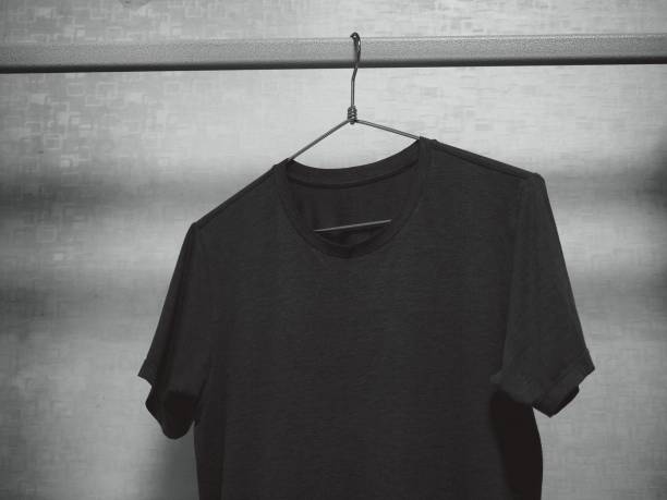 istock Black t-shirts, Black and white photo 904773478