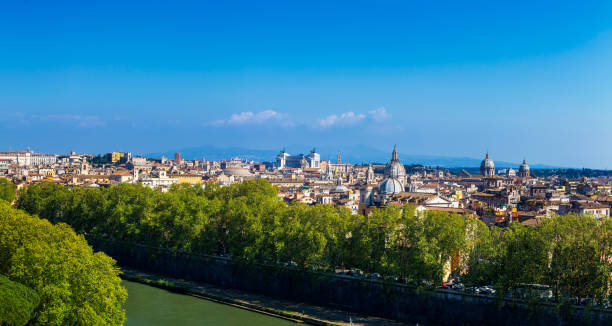 istock Panoramic view over the historic center of Rome 904783860
