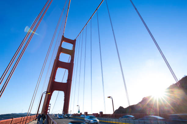 istock gold gated bridge in sunny sky 904787218