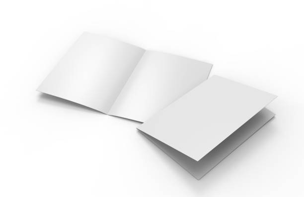 istock A3 A4 A5 half-fold or by-fold brochure blank white template for mock up and presentation design. 3d illustration 904789678
