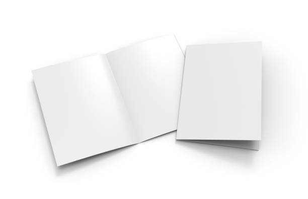 istock A3 A4 A5 half-fold or by-fold brochure blank white template for mock up and presentation design. 3d illustration 904789690