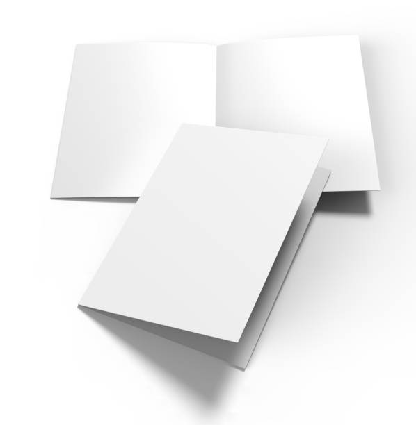 istock A3 A4 A5 half-fold or by-fold brochure blank white template for mock up and presentation design. 3d illustration 904789702