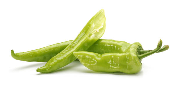 istock Green pepper on a white background 904793560