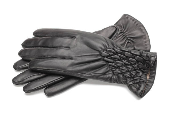 istock Black leather gloves  isolated on white background 904793908