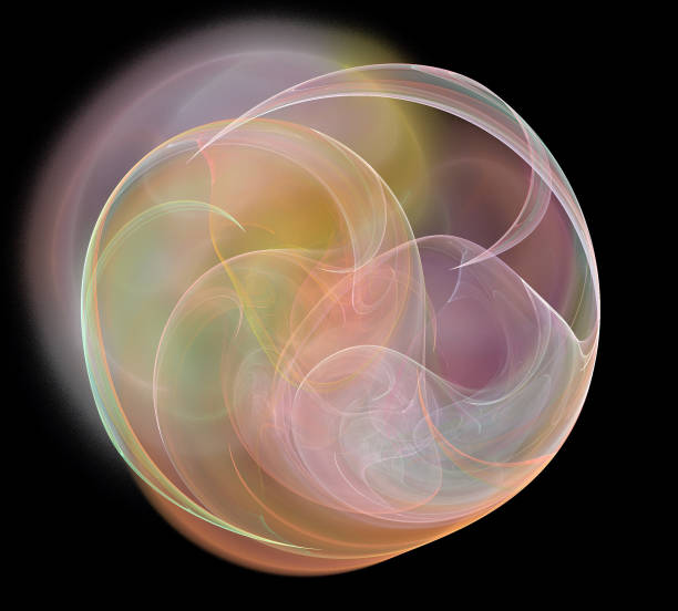 istock image of one Digital Fractal on Black Color 904797640