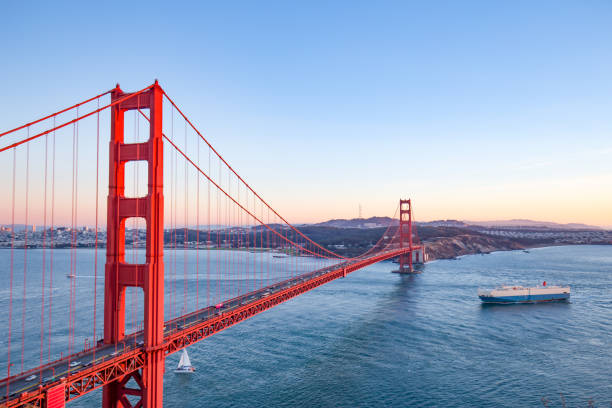 istock modern suspension bridge in blue sky 904797916