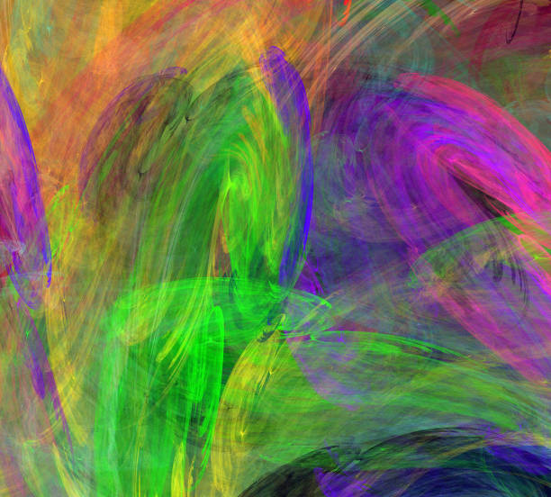 istock image of one Digital Fractal on Black Color 904798136