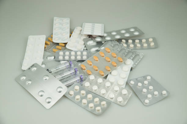 istock Colorful medications with insulin and suppositories on a light background 904801286