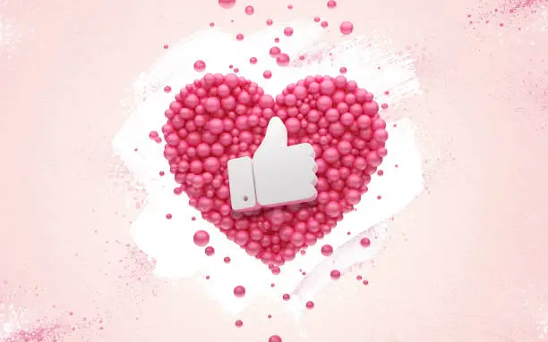 Photo of Followers thank you Pink heart and red balloons, ball. 3D Illustration for Social Network friends, followers, Web user Thank you celebrate of subscribers or followers and likes.