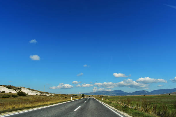 landscape nature travel photography/ driving through open road