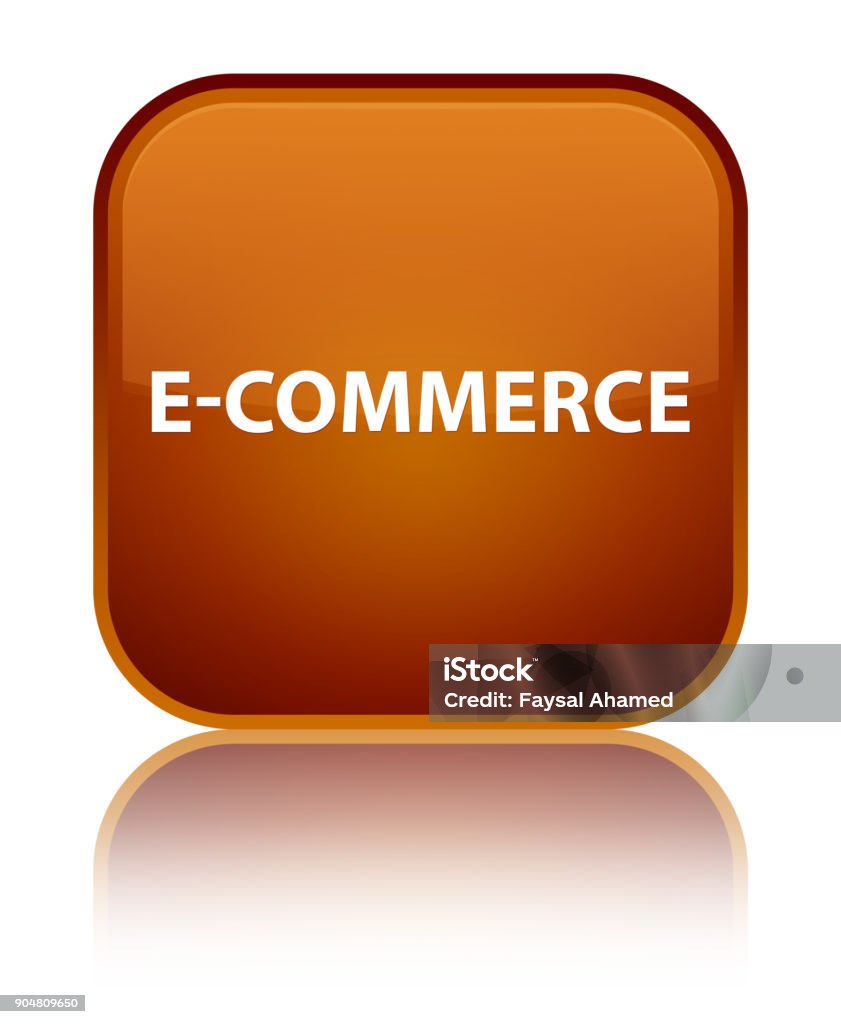 E Square Button Ecommerce Special Brown Square Button Stock Illustration - Download ...