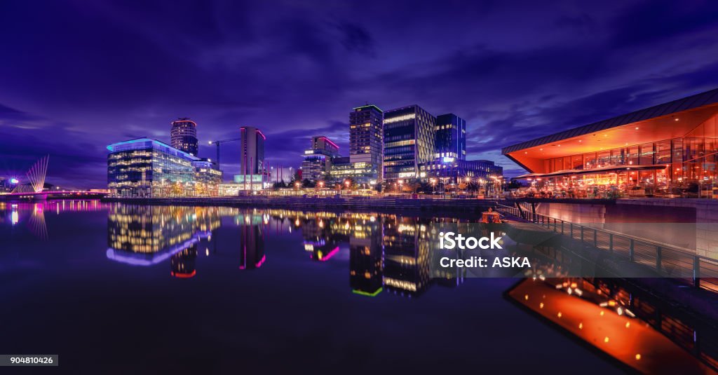 MediaCity UK, Salford Quays, Manchester Manchester England Salford Quays Office Buildings and Apartments Manchester - England Stock Photo