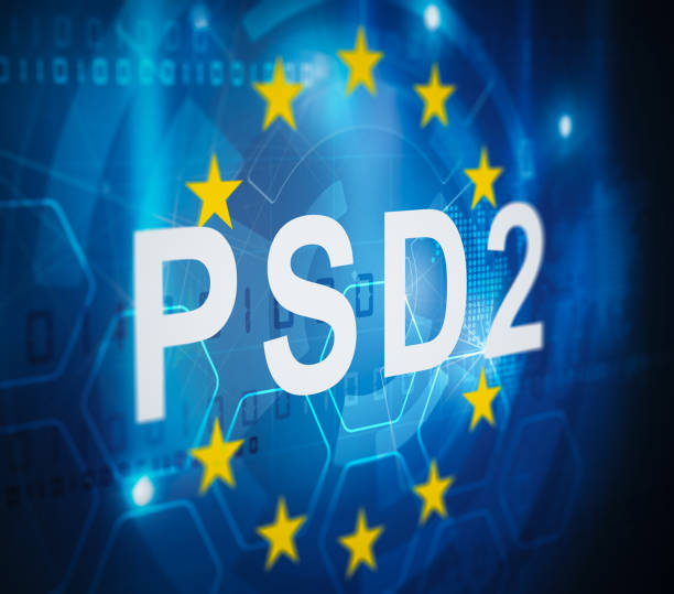 директива об платежных услугах psd2 - european union coin illustrations stock illustrations