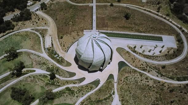 istock Aerial view of Bahai temple 904822310