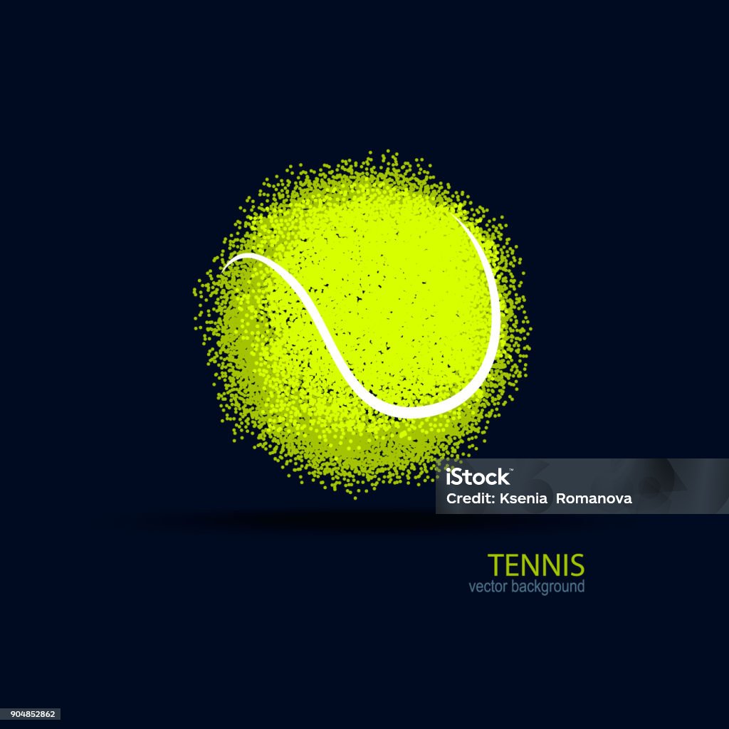 Tennis, abstrait balle, conception, élément d’une bannière de sports, affiches. - clipart vectoriel de Tennis libre de droits