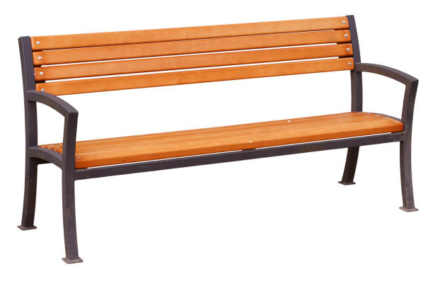 istock Park bench isolated over a white background 904855060