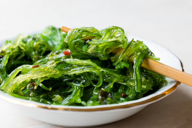 istock Japanese Wakame Seaweed Salad with Chopsticks. 904864774