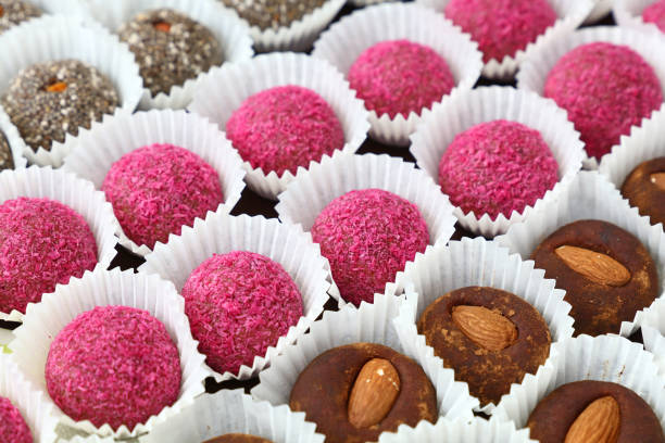 istock Close up assorted candy cookies in bakery shop 904872456