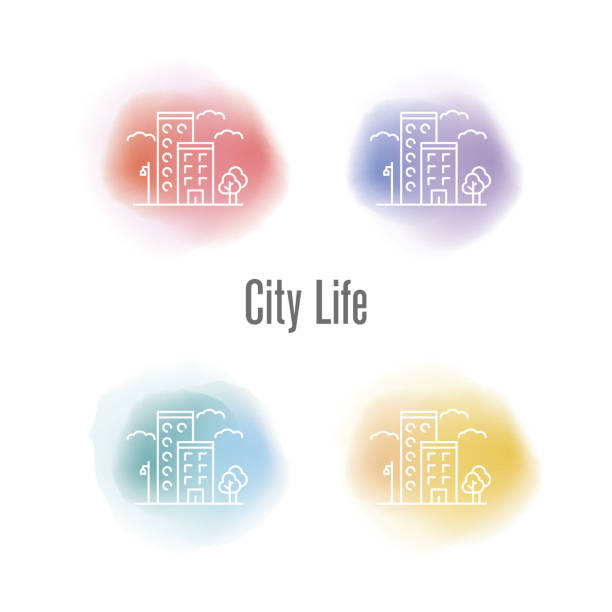 City Life Concept City Life Concept blurred motion people walking stock illustrations