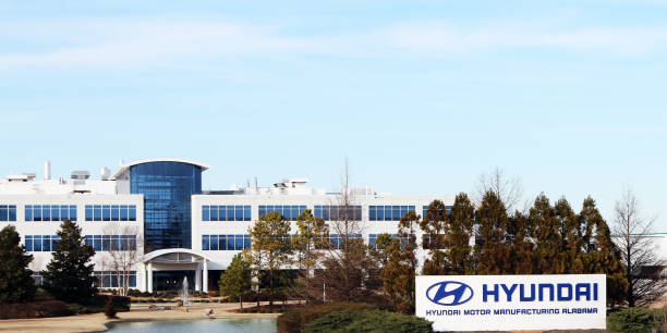 Hyundai factory in Alabama stock photo