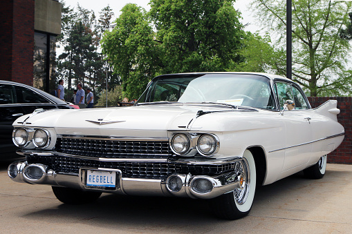Flint, Michigan 30, 2017:  1959 Cadillac Coupe de Ville.  This model represents the high point of American car design and luxury.